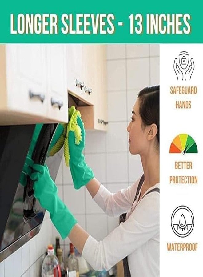 Veltrix Rubber Latex Non-Slip Household Kitchen Gloves, Large Size - For Laundry, Dishwashing, Gardening, Scrubbing,Cleaning or light Industrial purpose - Image 4